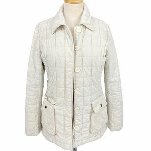Begum Women's White Ivory Diamond Quilted Button F